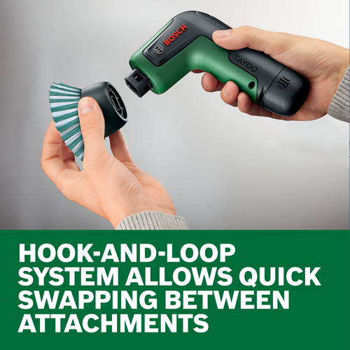 Web Image of Bosch TAYDO 4V Max Cleaning Brush with features and application.
