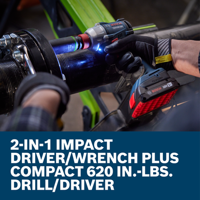 Web Image with worker using the Bosch GXL18V-28B22 18V 2-Tool Combo Kit with features.