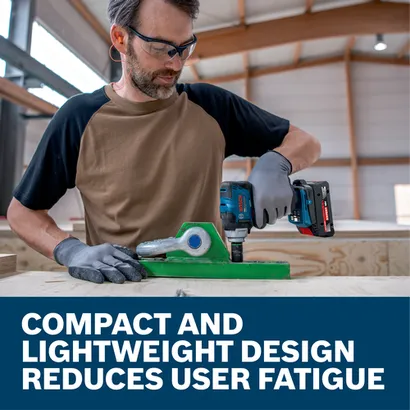 Web Image of Bosch GDS18V-320 18V 3/8 In. Impact Wrench with application and features.