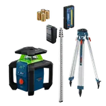 Dynamic Image of Bosch GRL18V-34NK 18V Horizontal/Vertical Rotary Laser Kit with accessories.