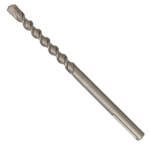 Bosch SDS-max drill bit, with a cylindrical shank, a fluted body, and a pointed tip.