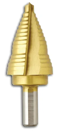 1/4 In. to 7/8 In. Titanium Nitride Coated Step Drill Bit