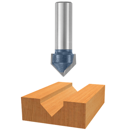 90° x 3/4 In. Carbide Tipped V-Groove Bit