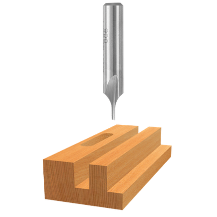 1/16 In. x 1/8 In. High Speed Steel 1-Flute Straight Bit