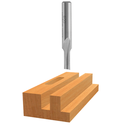 100 pieces 1/8 In. x 5/8 In. High Speed Steel 1-Flute Straight Bits