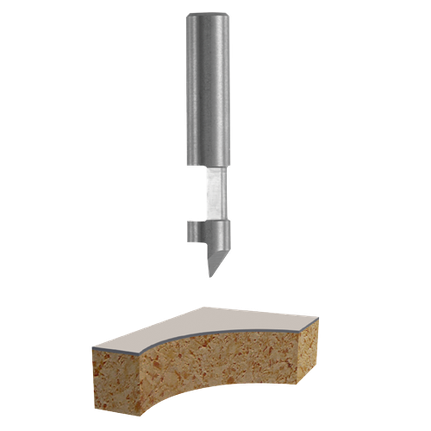 1/4 In. x 1/4 In. Solid Carbide 1-Flute Hole and Flush Trim Bit