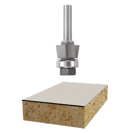 Bosch router bit with wood cut display.