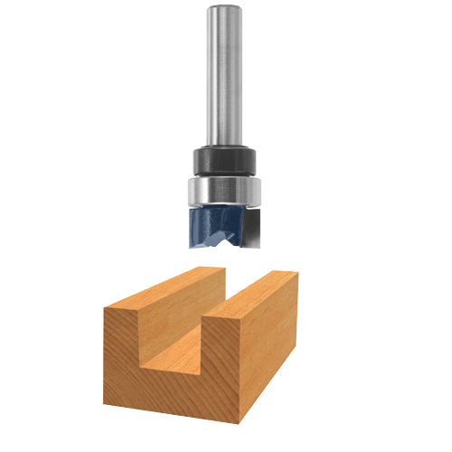 Bosch router bit with wood cut display.
