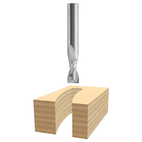 3/8 In. x 1 In. Solid Carbide 2-Flute Upcut Spiral Bit