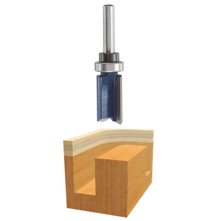 3/4 In. x 1 In. Carbide Tipped 2-Flute Top Bearing Straight Trim Bit