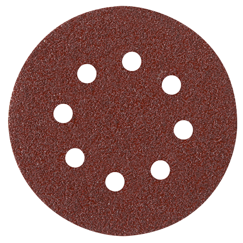 25 pieces 40 Grit 5 In. 8 Hole Hook-And-Loop Sanding Discs