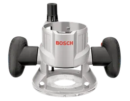 Bosch router with a black knob and the brand name 'BOSCH'.
