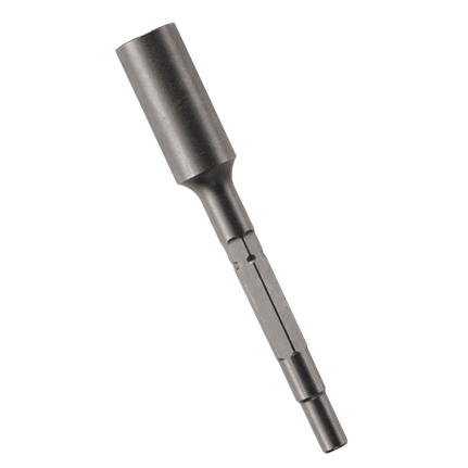 Cincel de acero para impulsor de varilla rectificada, hexagonal redondeado/ranurado, 5/8" y 3/4"