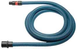 Manguera corrugada azul Bosch con conectores negros y rojos.