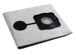 Bolsa para el polvo Bosch con puerto de plástico negro.