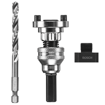 Eje universal SpinLOCK con broca piloto de acero de alta velocidad