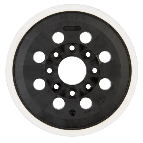 Disco circular PA 66 GF35 con múltiples orificios circulares y borde exterior blanco.