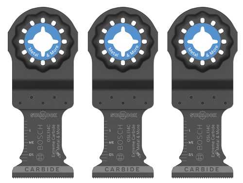 Hoja de corte por inmersión de carburo para herramienta oscilante multiuso Starlock®, 1-1/4", paquete de 3