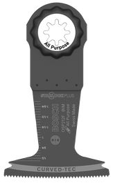 Bosch OSP212F BIM All Purpose CURVED-TEC hoja de sierra oscilante con STARLOCK PLUS, Swiss Made.