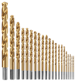 Juego Bosch de brocas múltiples doradas.
