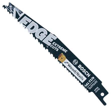 Hojas para sierra recíproca Edge para madera con clavos, 5 piezas, 6", 6/12 dientes por pulgada