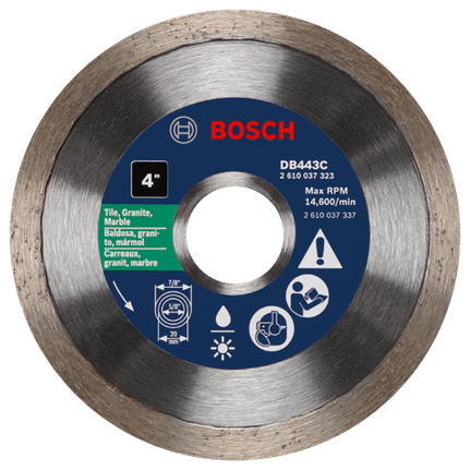 Disco de diamante con borde continuo Premium para cortes limpios, 4"