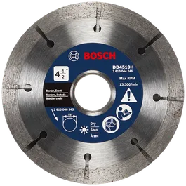 Bosch 4 1/2" hoja circular DD4510M, Max RPM 13.300/min.