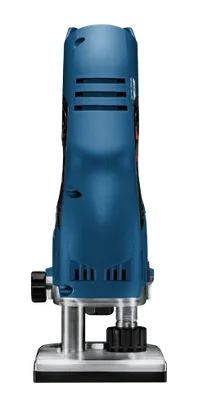 Fresadora eléctrica Bosch, azul y negra.