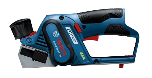 Bosch GHO12V-08 HD EC Herramienta eléctrica con motor sin escobillas y con indicador de batería.