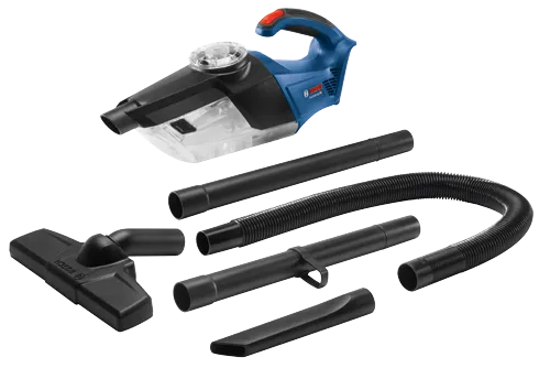 Aspirador GAS18V-02 Bosch y múltiples accesorios.