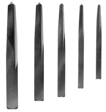 Juego de extractores de tornillos de acero de alto carbono con estriado recto, 5 piezas