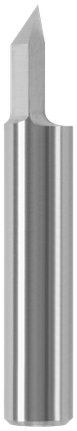 Broca rebajadora para cortes al ras con ranura en V, de carburo macizo, 1/4" x 1/4"