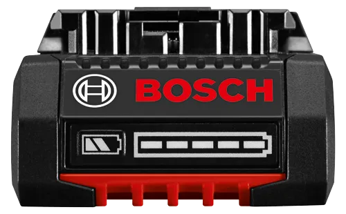 Batería BOSCH, con texto "BOSCH" e indicador de vida útil de la batería.