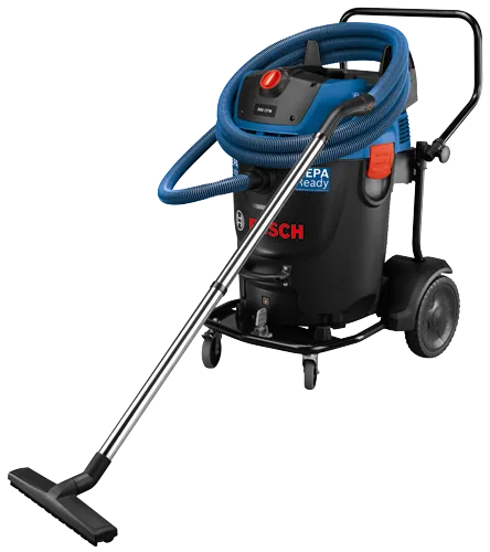 Aspiradora Bosch con marcas "EPA Ready" y "300 CFM".