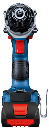 Herramienta Bosch, con cuerpo azul y negro, botón rojo y texto "BOSCH".