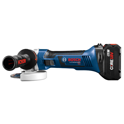 Amoladora angular Bosch LITHIUM-ION 18V, batería CORE18V 8.0 Ah.