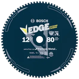 Hoja de sierra circular Bosch de 12", Carburo Edge Extreme, PRO1280ST, para metal ferroso, con 80 dientes, RPM máx. 2.000.