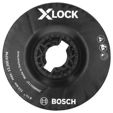 Almohadilla de apoyo X-LOCK de 4-1/2" con clip X-LOCK: dureza media