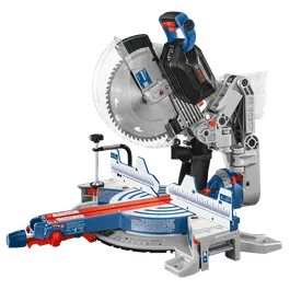 Sierra ingletadora Bosch con "BITURBO BRUSHLESS", "BOSCH" visible. Incluye selector de bisel, guías de medición y protector de hoja.