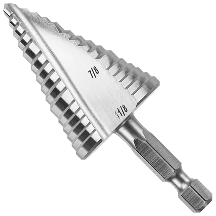 Broca escalonada Turbo Impact de acero de alta velocidad, de 1/4" a 7/8"