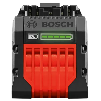 Batería BOSCH con indicador de nivel de carga verde.