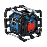 Subwoofer BOSCH con pantalla que muestra "3.25 93.1", "PRESET" y mando de volumen/reloj.