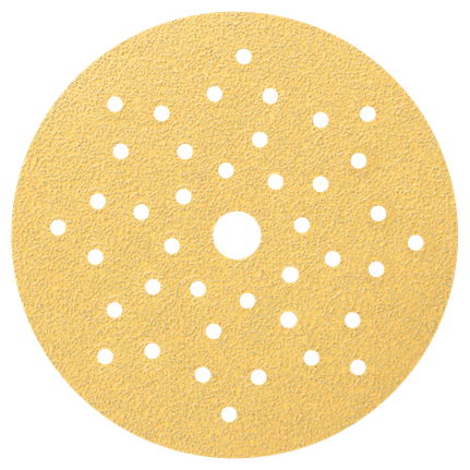 Discos de lijado con sistema de fijación con ganchos y bucles, varias perforaciones, de 5", calibre 60, 5 piezas
