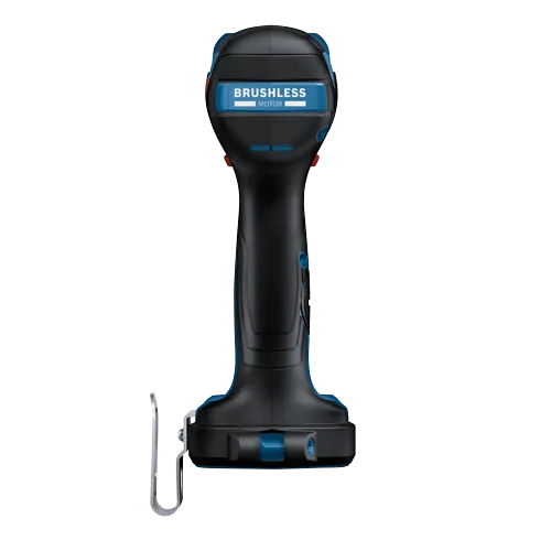 Herramienta con motor sin escobillas, con texto "BRUSHLESS MOTOR".