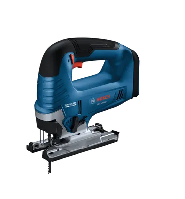 Bosch GST18V-50 sierra de calar a batería con etiqueta "MOTOR SIN ESCOBILLAS".
