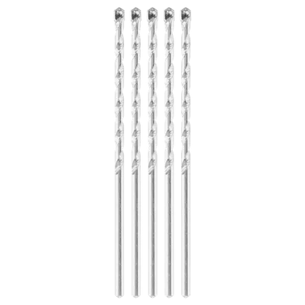 Brocas rápidas giratorias en espiral para mampostería de 1/8" x 2" x 3", 5 piezas