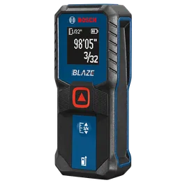 Herramienta de medición láser Bosch BLAZE con mediciones de "1/32", "98'05", 3/32".