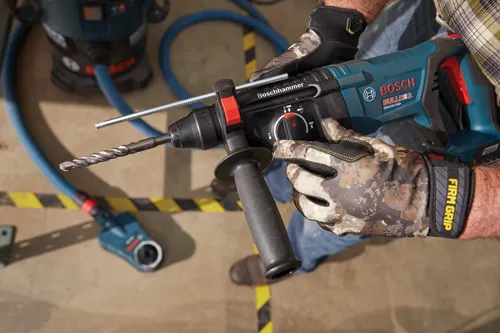 Bosch BULLDOG GBH18V-26D, Boschhammer, broca y guantes FIRM GRIP.