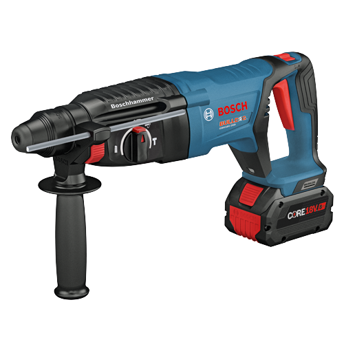 Bosch BULLDOG GBH18V-26D martillo rotativo a batería con batería CORE18V 8Ah.