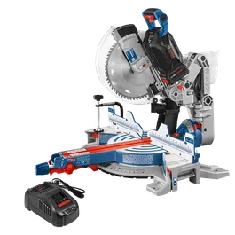 Bosch BITURBO Brushless 18V sierra ingletadora con cargador.